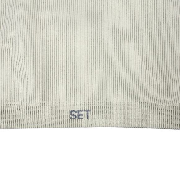 SET Active Sculptflex One Shoulder Brap Top Size Medium Oat Milk - Picture 4 of 5